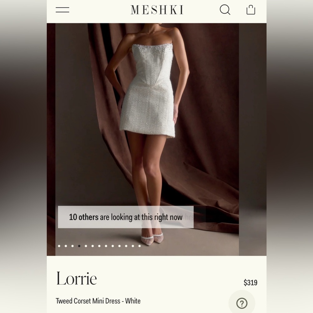 Meshki White Sheath Mini Dress Sleeveless Wedding